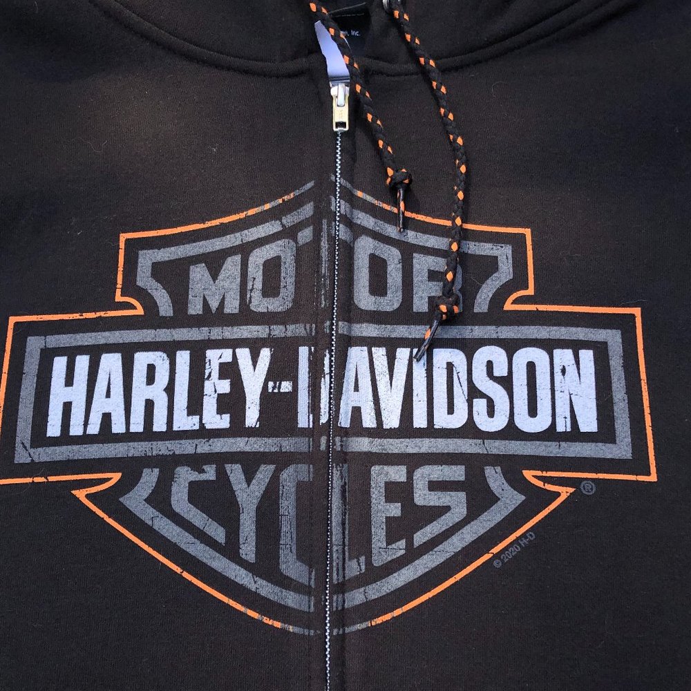 HARLEY DAVIDSON BAR & SHIELD HOODED ZIP SWEATSHIRT